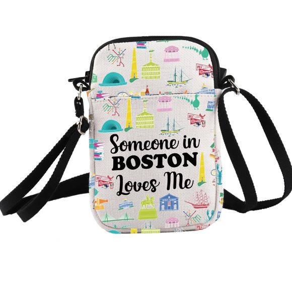 Boston State Gifts Crossbody Bag Long Distance Relationships Gift Someone In :' - Picture 1 of 7
